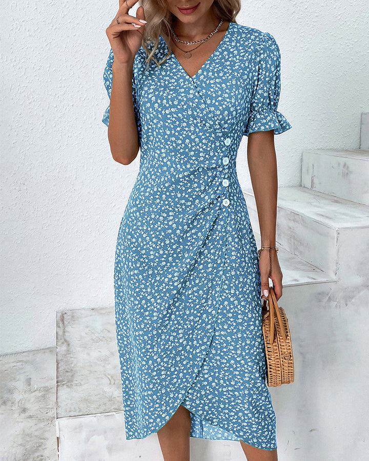 ELLAINE | CHIC FLORAL TUMMY-COVERAGE DRESS