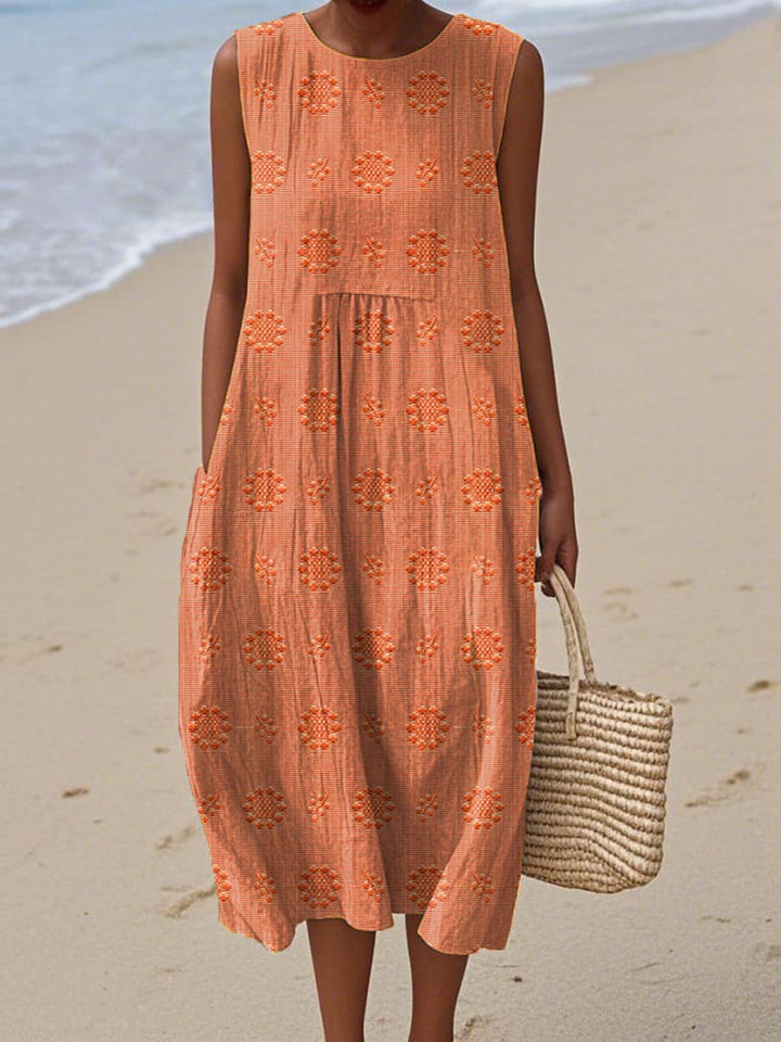 ALESSANA | CHIC SLEEVELESS COTTON DRESS