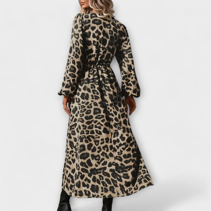 DANA | ELEGANT LEOPARD PRINT DRESS