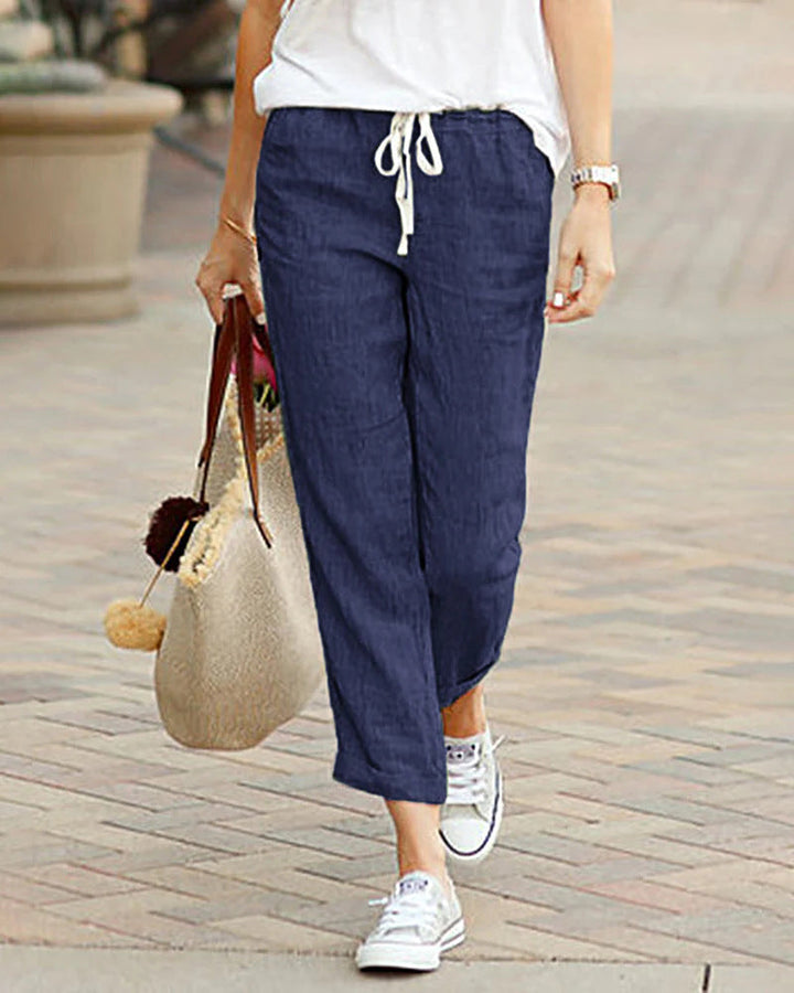 RINA | COMFY COTTON DRAWSTRING PANTS