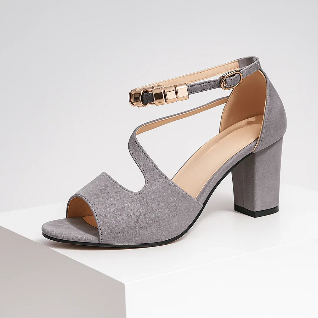 ALESSIA | LUXE GOLD-ACCENT ORTHOPEDIC BLOCK HEELS
