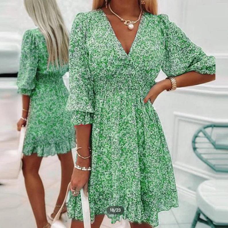 SUNNA | CHIC ELEGANT FLORAL DRESS