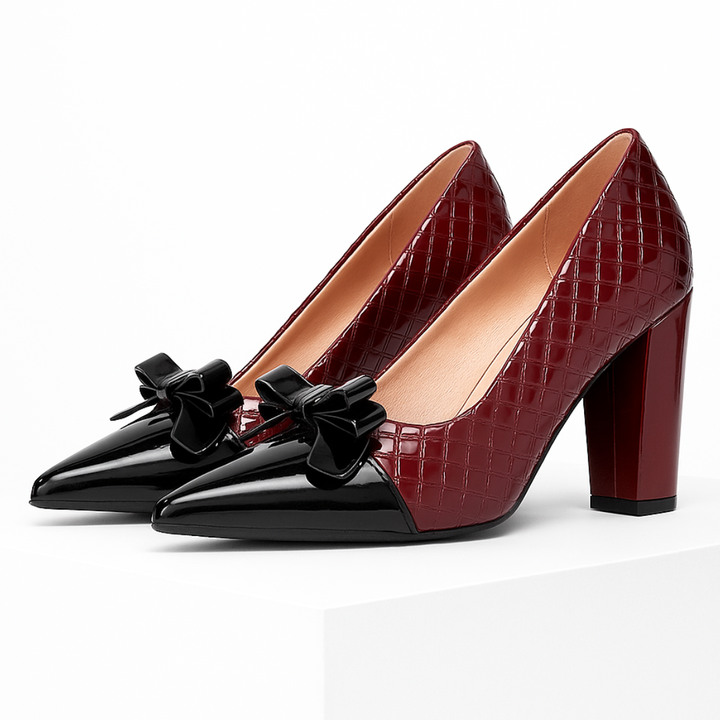 VIVIENNE | LUXE TWO-TONE ORTHOPEDIC BLOCK HEELS