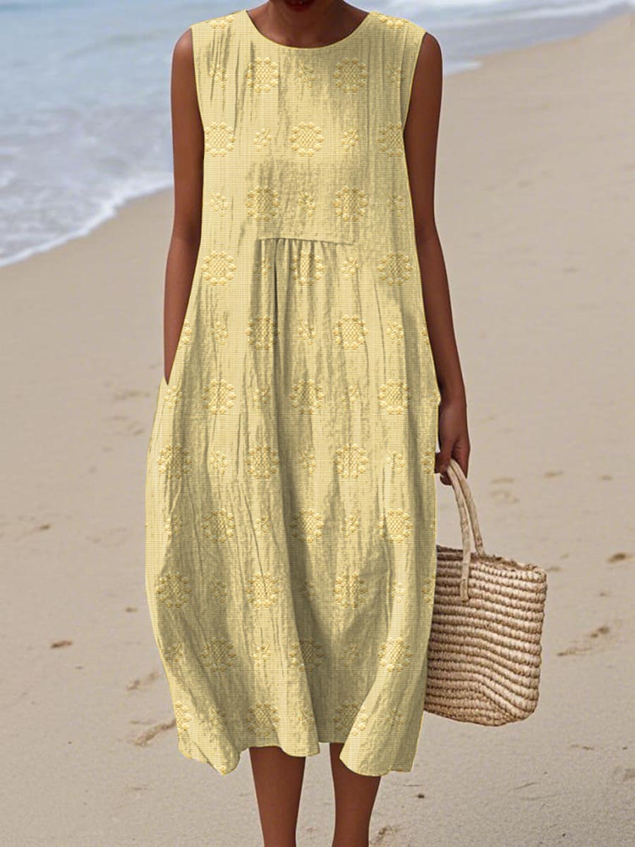ALESSANA | CHIC SLEEVELESS COTTON DRESS