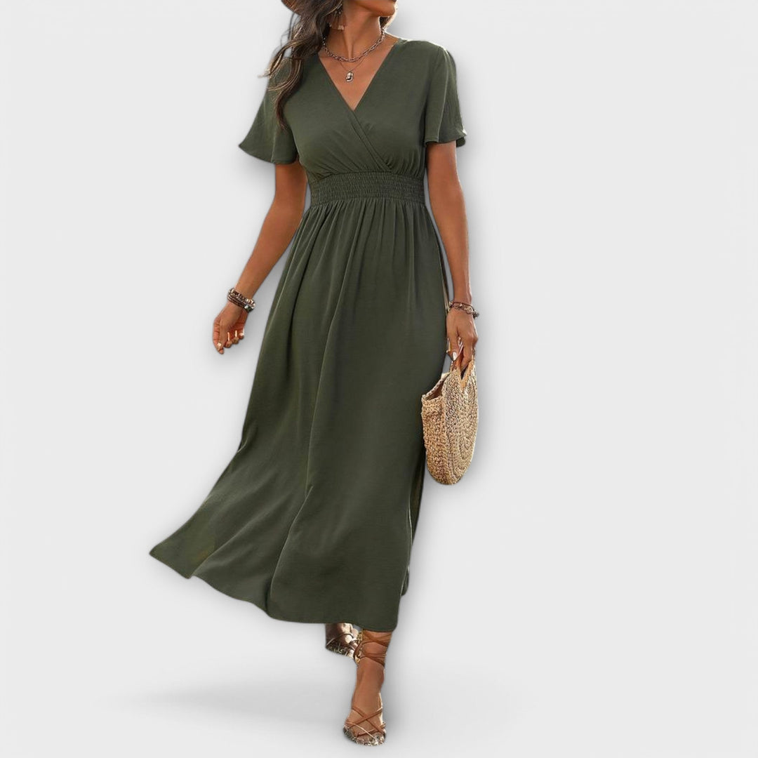 JOYCE | ELEGANT BOHO V-NECK DRESS