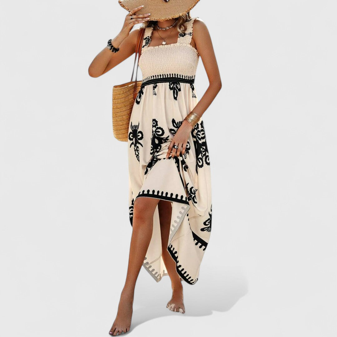 CHANELL | ELEGANT FLOWY BOHO MAXI DRESS