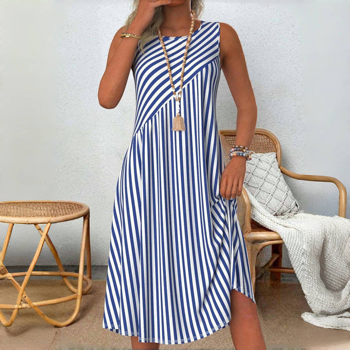HEIDI | CHIC SLEEVELESS STRIPED SUMMER DRESS