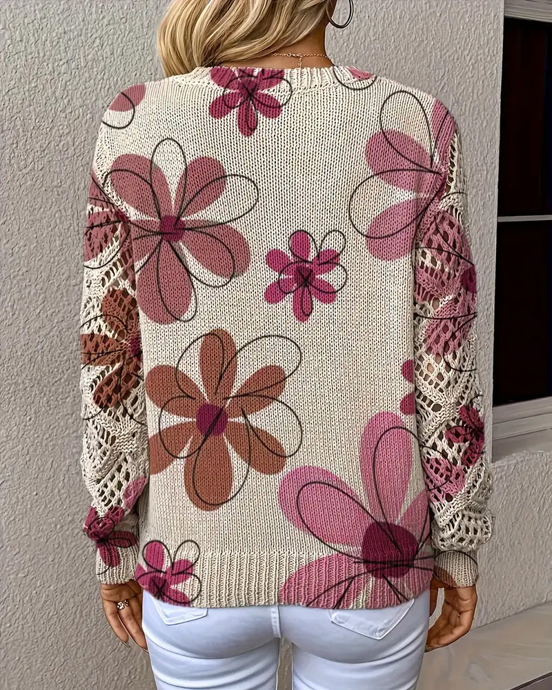 SAMANTHA | ELEGANT V-NECK OPENWORK KNIT JUMPER