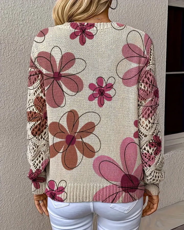 SAMANTHA | ELEGANT V-NECK OPENWORK KNIT JUMPER
