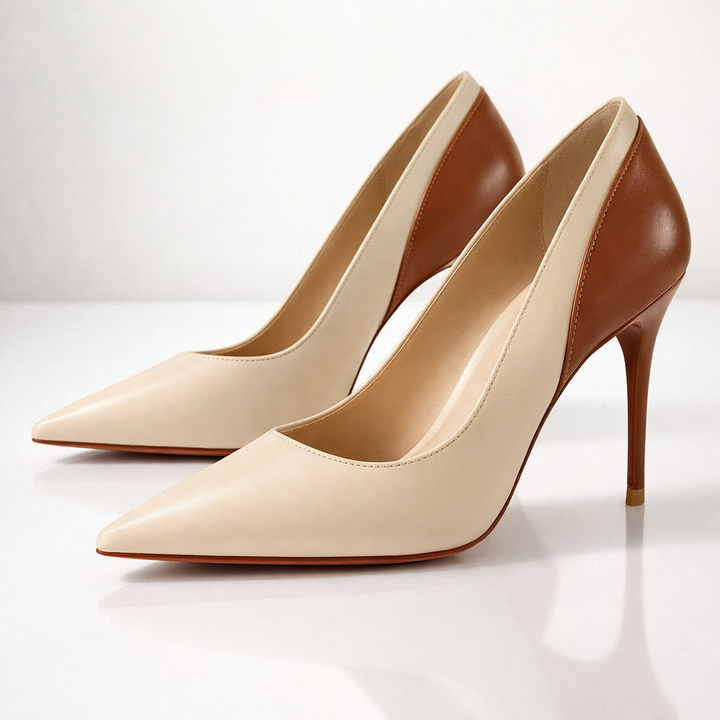 VALERIA | LUXE TWO-TONE POINTED STILETTO PUMPS