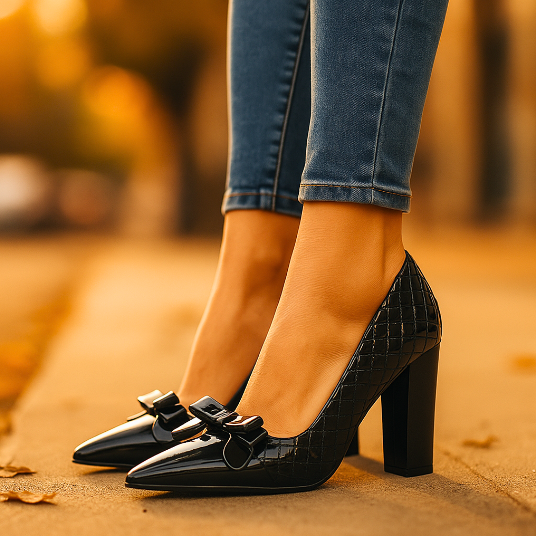 VIVIENNE | LUXE TWO-TONE ORTHOPEDIC BLOCK HEELS