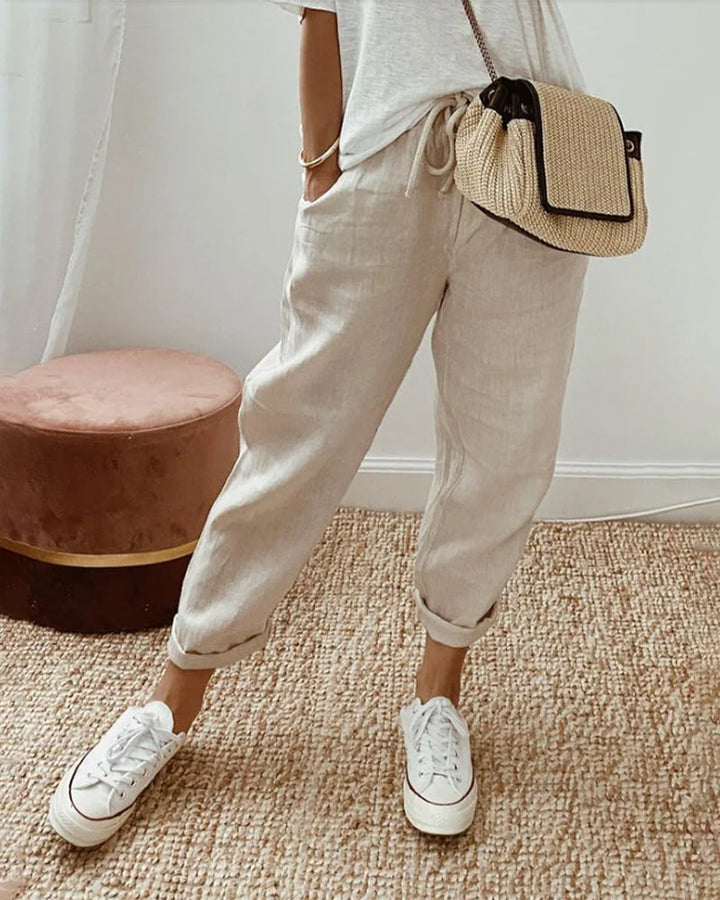 AVA | COMFY COTTON-LINEN SUMMER PANTS