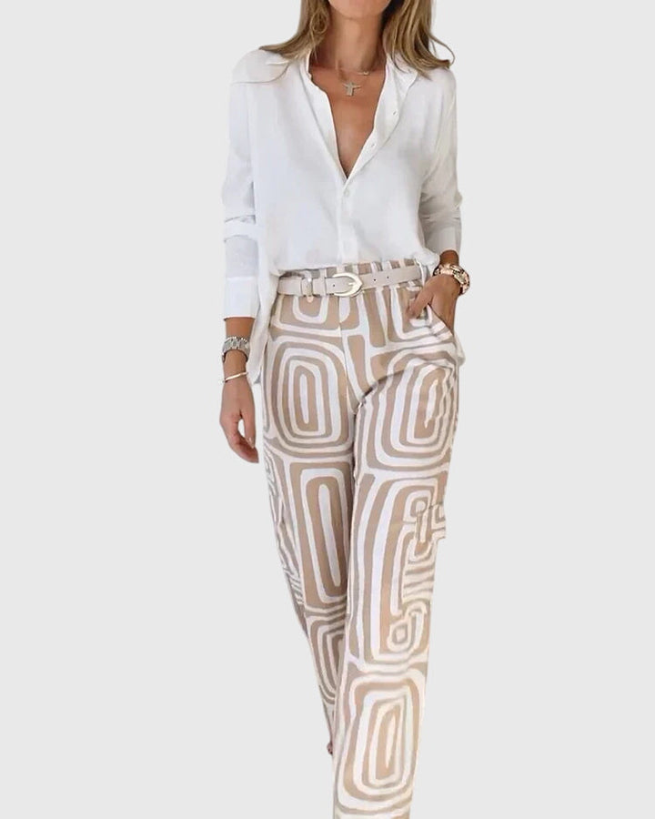 EMILIA | CHIC COMPLETE THREE-PIECE PANTS SET