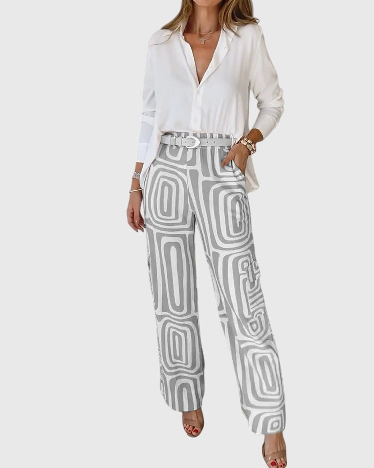 EMILIA | CHIC COMPLETE THREE-PIECE PANTS SET