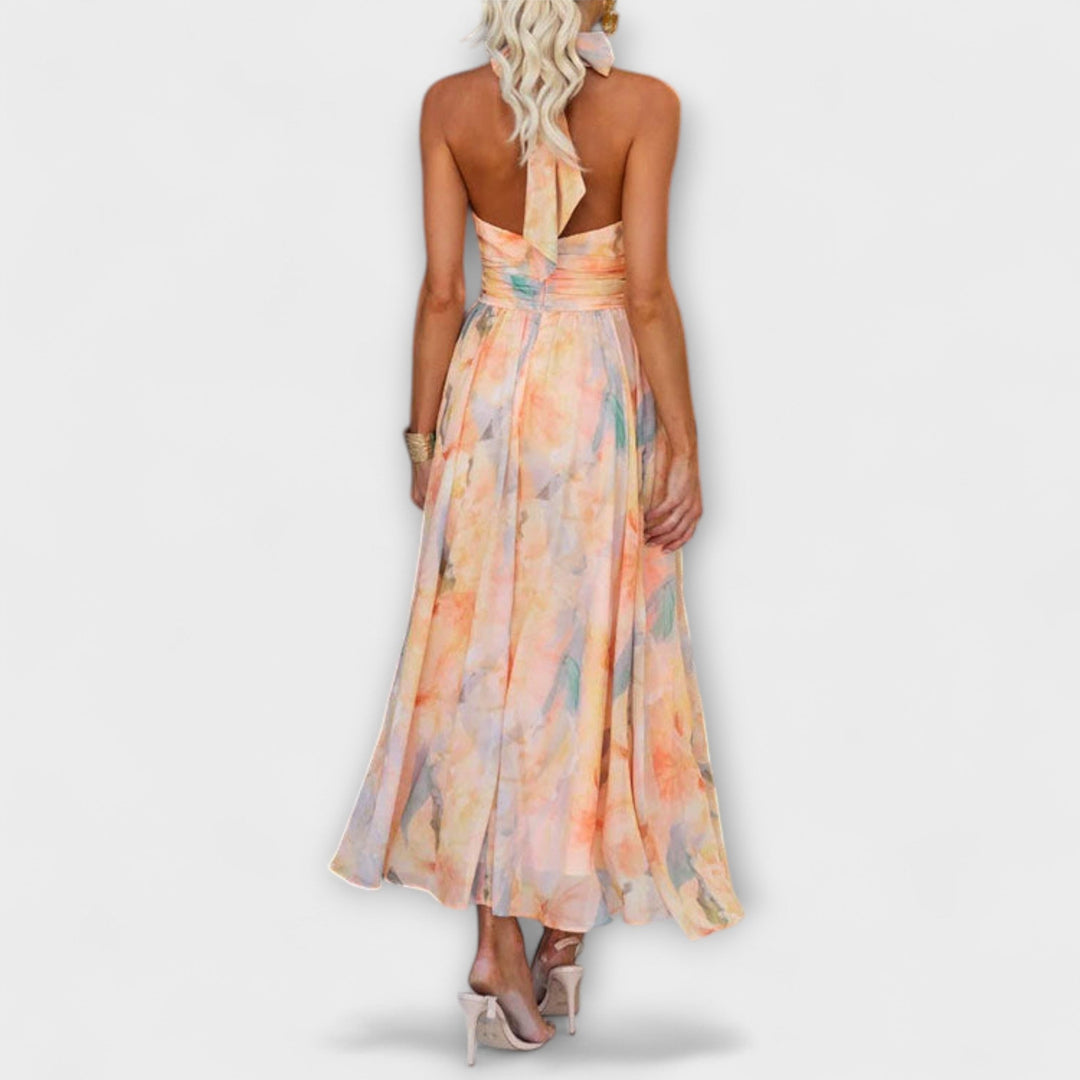 JOCELYN | ELEGANT HALTER-NECK MAXI DRESS