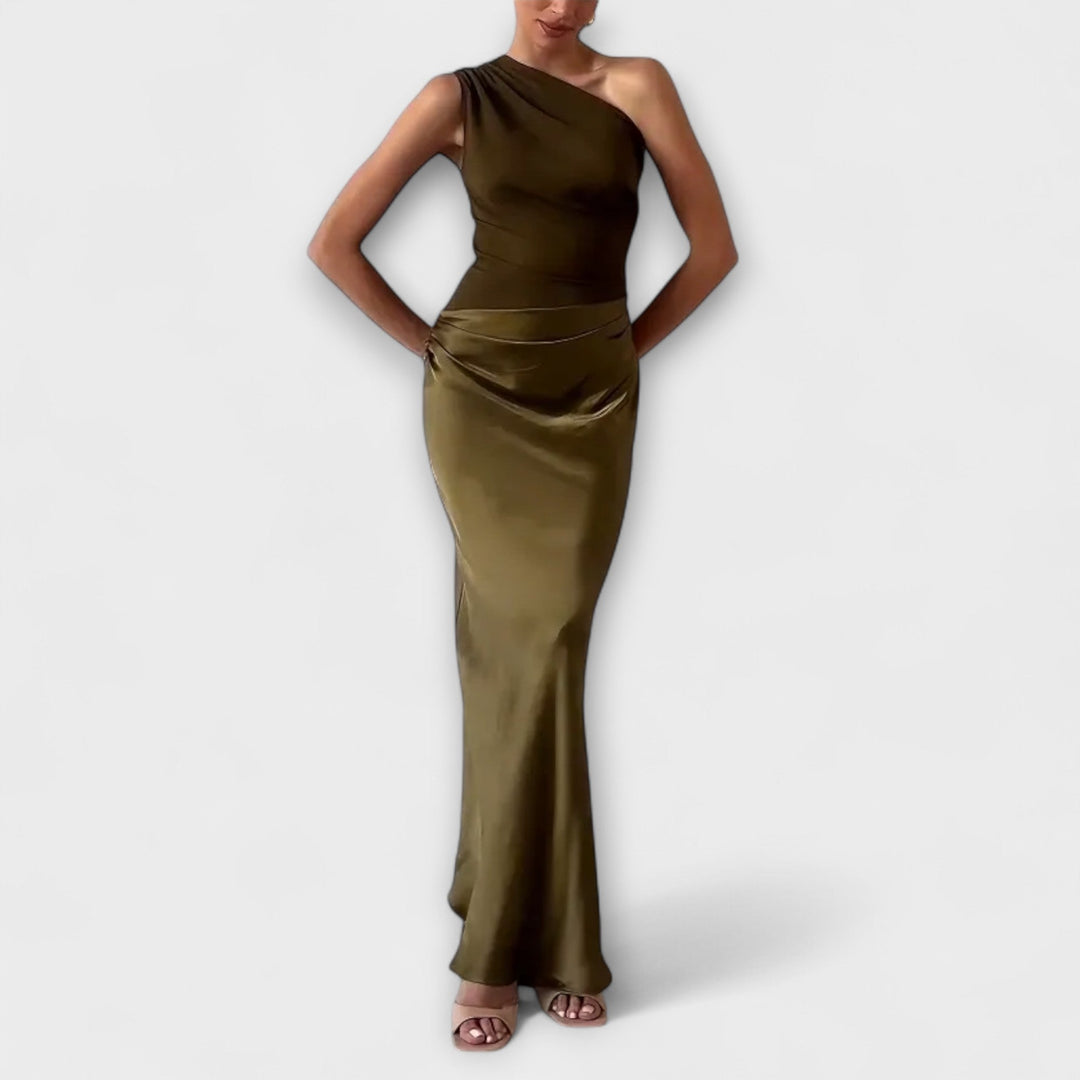 NATALIE | ELEGANT ONE-SHOULDER MAXI DRESS