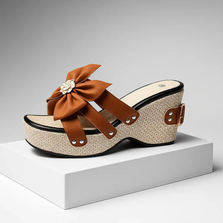 ISLA | LUXE JEWELED BOW PLATFORM SLIP-ONS
