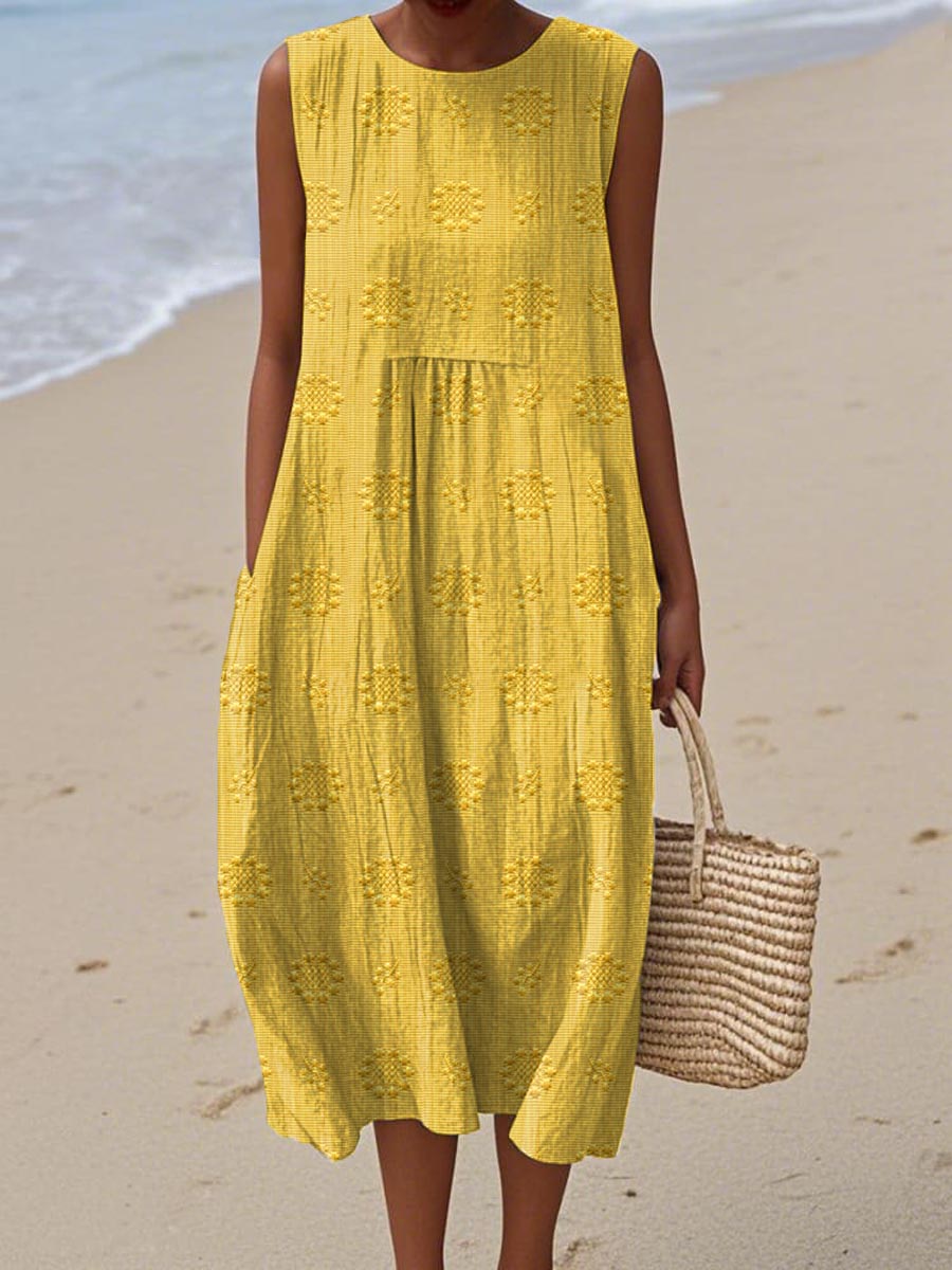 ALESSANA | CHIC SLEEVELESS COTTON DRESS