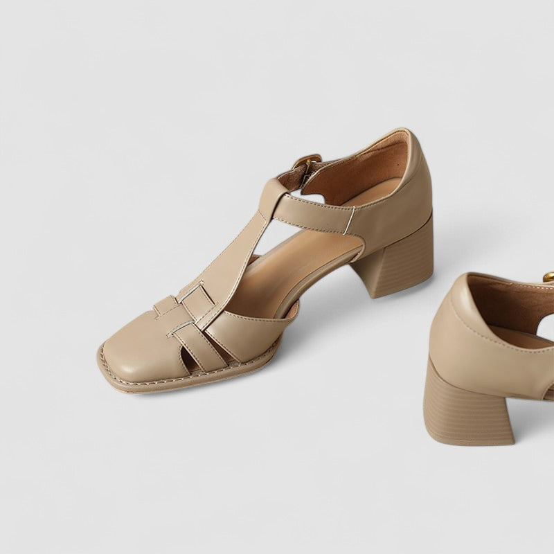 SCARLETT | ELEGANT ORTHOPEDIC T-STRAP BLOCK HEELS