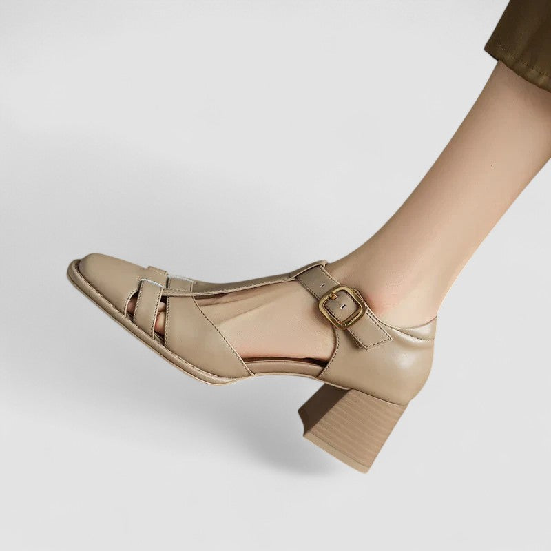 SCARLETT | ELEGANT ORTHOPEDIC T-STRAP BLOCK HEELS