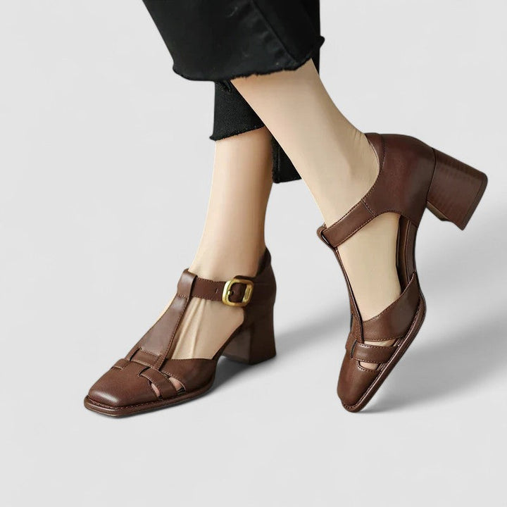 SCARLETT | ELEGANT ORTHOPEDIC T-STRAP BLOCK HEELS