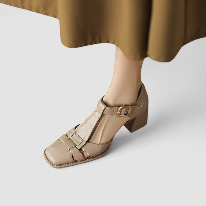 SCARLETT | ELEGANT ORTHOPEDIC T-STRAP BLOCK HEELS