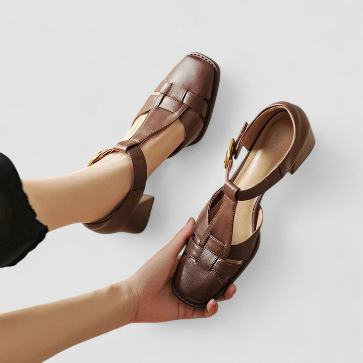 SCARLETT | ELEGANT ORTHOPEDIC T-STRAP BLOCK HEELS