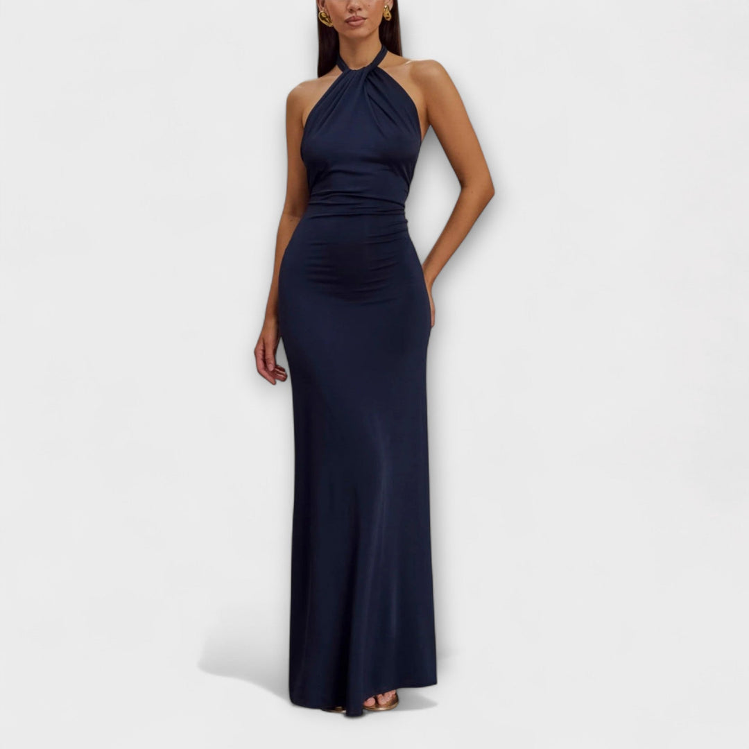 PAULA | ELEGANT HALTER MAXI DRESS