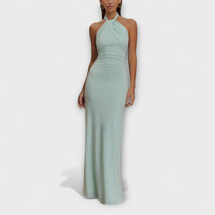 PAULA | ELEGANT HALTER MAXI DRESS