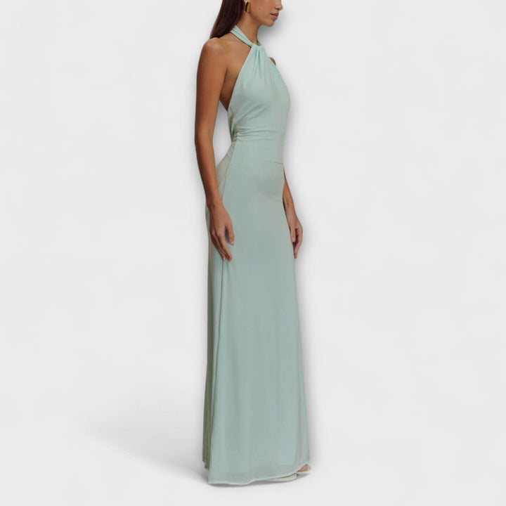 PAULA | ELEGANT HALTER MAXI DRESS