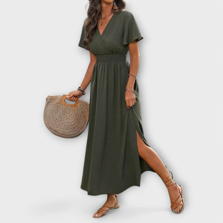 JOYCE | ELEGANT BOHO V-NECK DRESS