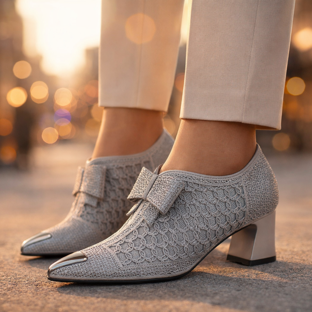 SABRINA | LUXE BOW POINTED BLOCK HEELS