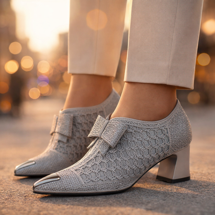 SABRINA | LUXE BOW POINTED BLOCK HEELS