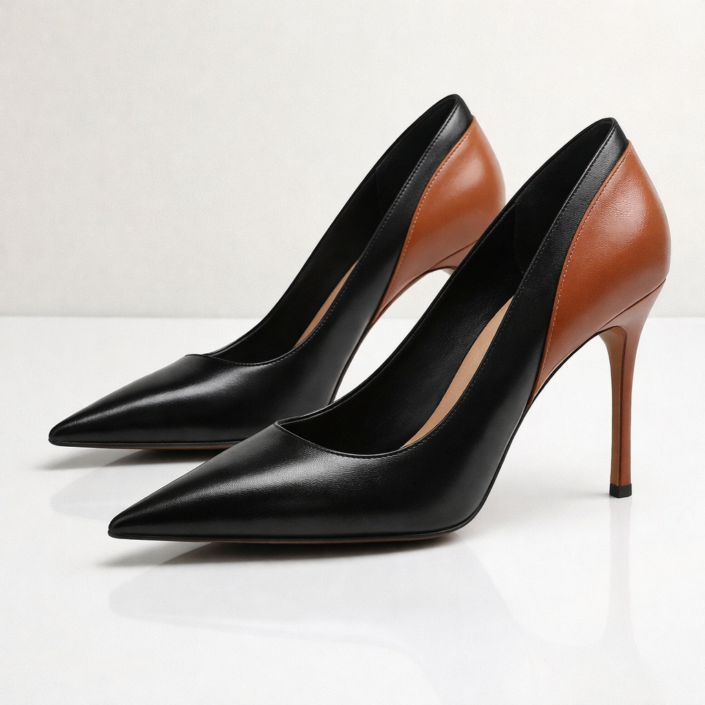 VALERIA | LUXE TWO-TONE POINTED STILETTO PUMPS