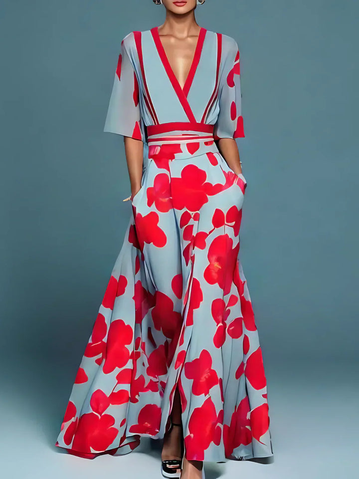 LAURE | ELEGANT CHIC FLORAL DRESS