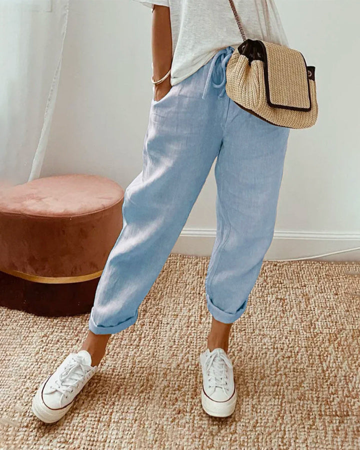 AVA | COMFY COTTON-LINEN SUMMER PANTS