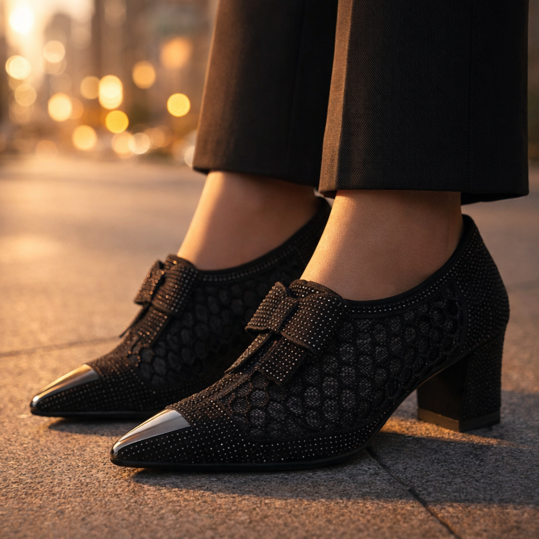 SABRINA | LUXE BOW POINTED BLOCK HEELS