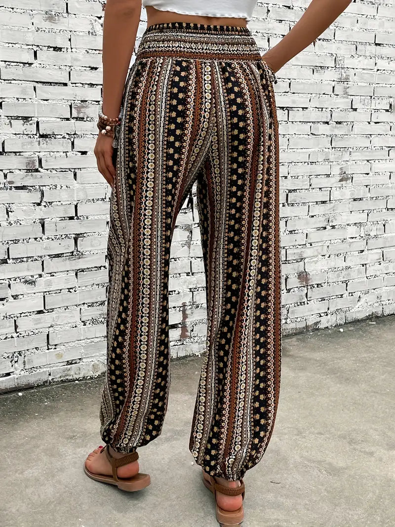 GAELLE | CHIC BOHO HIGH-WAIST SUMMER PANTS
