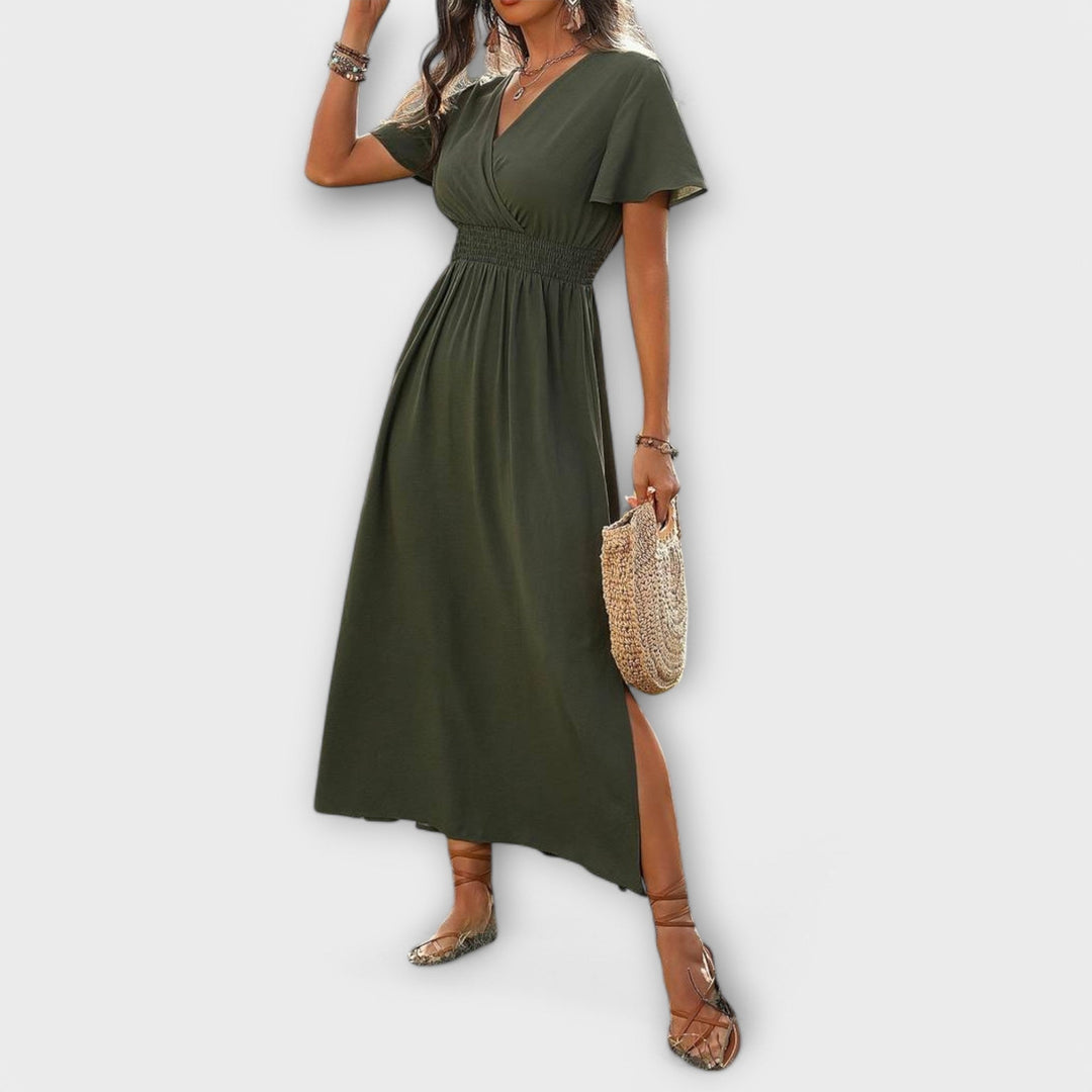 JOYCE | ELEGANT BOHO V-NECK DRESS