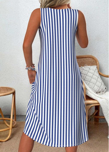 HEIDI | CHIC SLEEVELESS STRIPED SUMMER DRESS