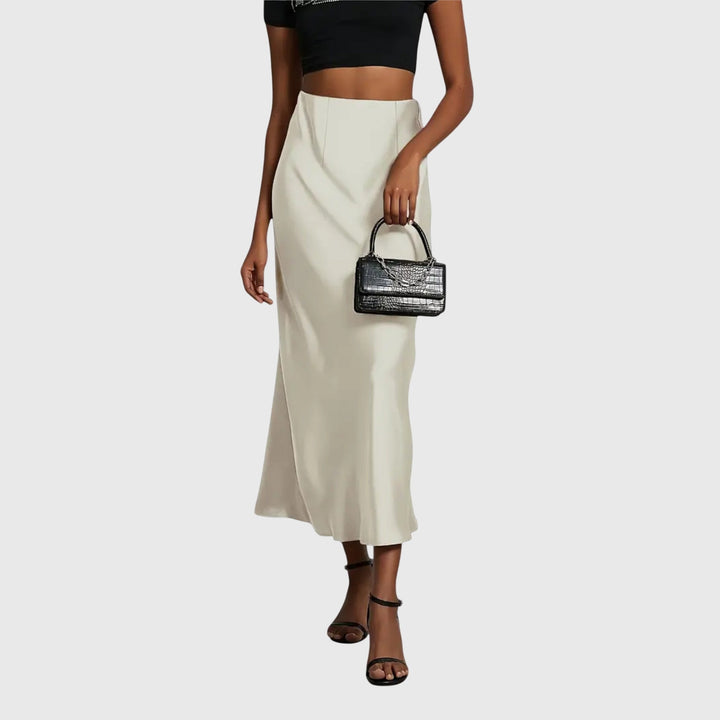 AMIRA | ELEGANT FISHTAIL MIDI SKIRT