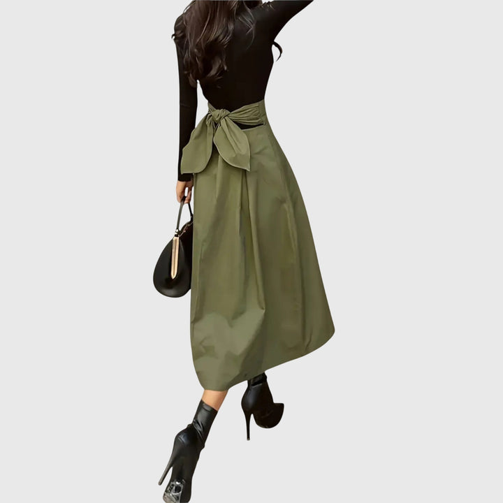 ELINA | CHIC A-LINE MIDI SKIRT