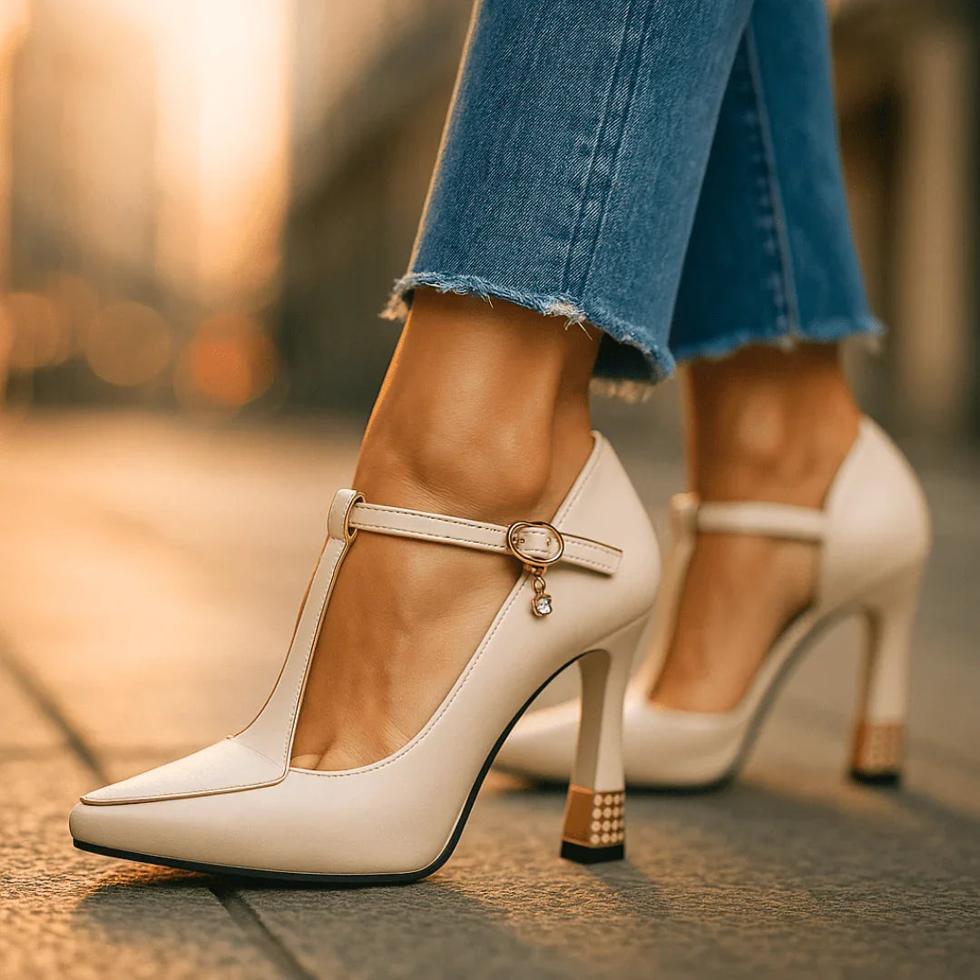 ARIANA | LUXE T-STRAP PLATFORM HEELS