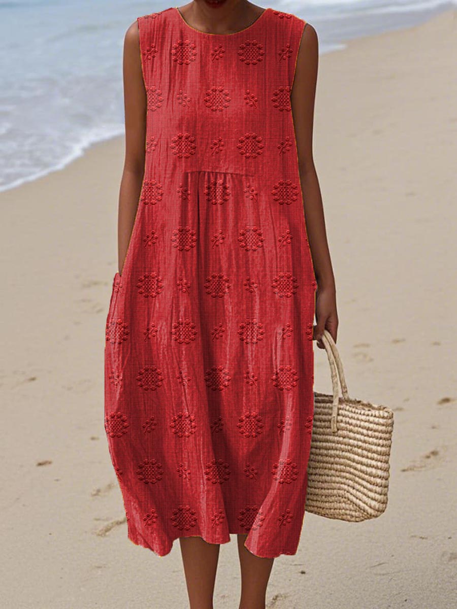 ALESSANA | CHIC SLEEVELESS COTTON DRESS