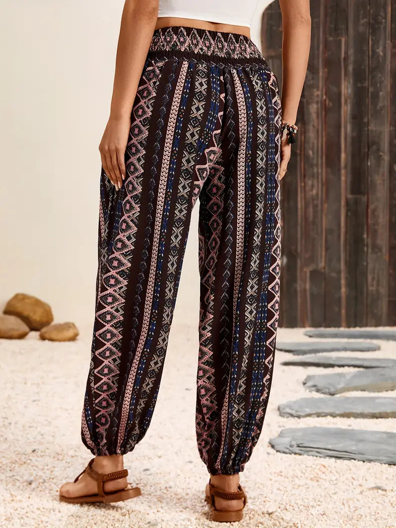 GAELLE | CHIC BOHO HIGH-WAIST SUMMER PANTS