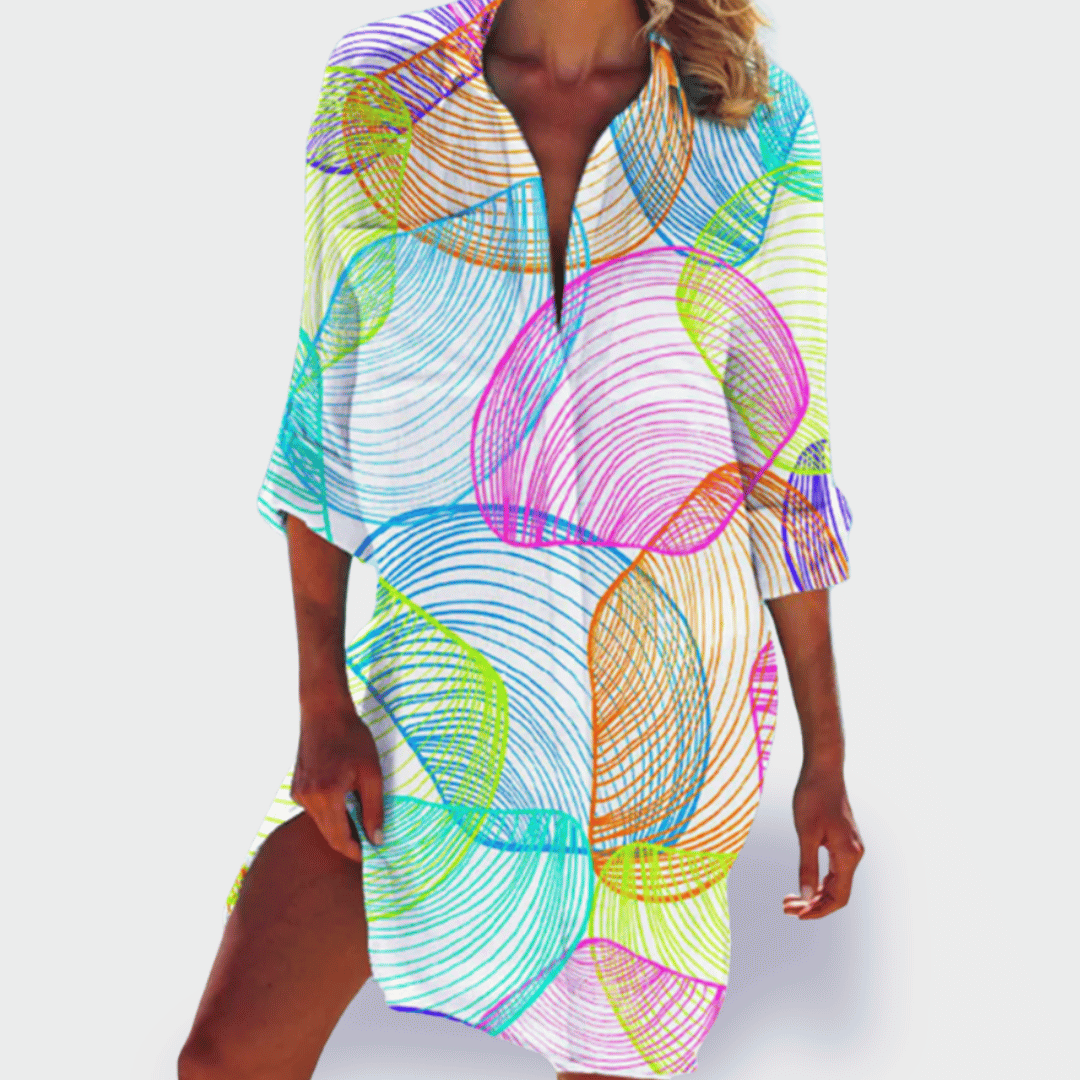 BRIGITTE | COSY CHIC COLOURFUL AND LIGHTWEIGHT SUMMER DRESS