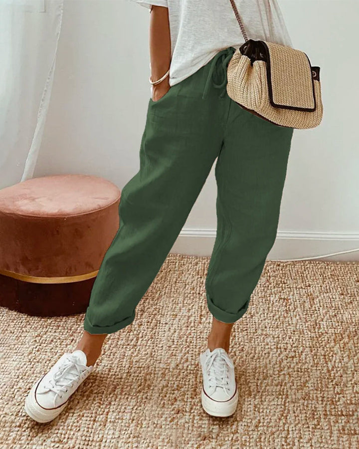 AVA | COMFY COTTON-LINEN SUMMER PANTS