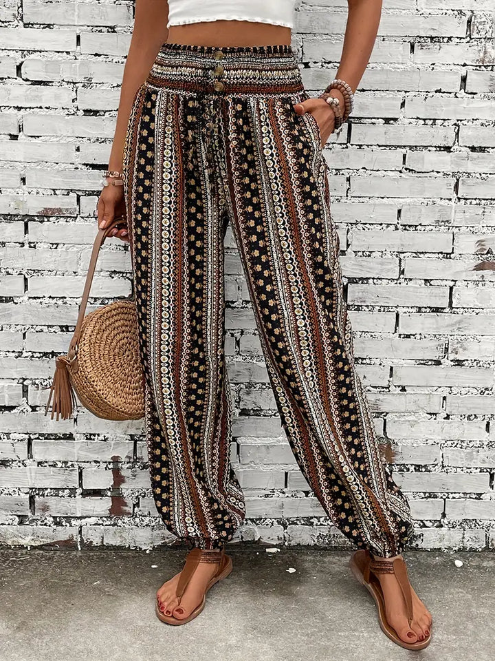 GAELLE | CHIC BOHO HIGH-WAIST SUMMER PANTS