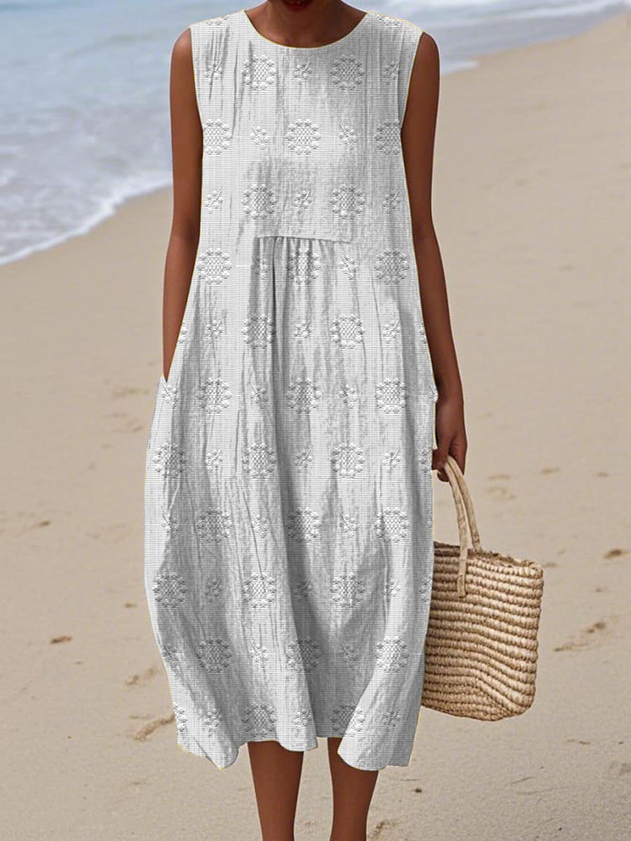 ALESSANA | CHIC SLEEVELESS COTTON DRESS