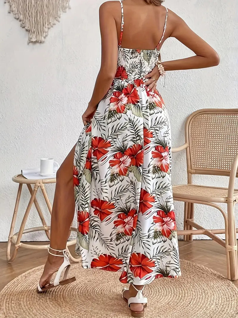 INGRID | ELEGANT CHIC SUMMER DRESS WITH FLORAL PRINT